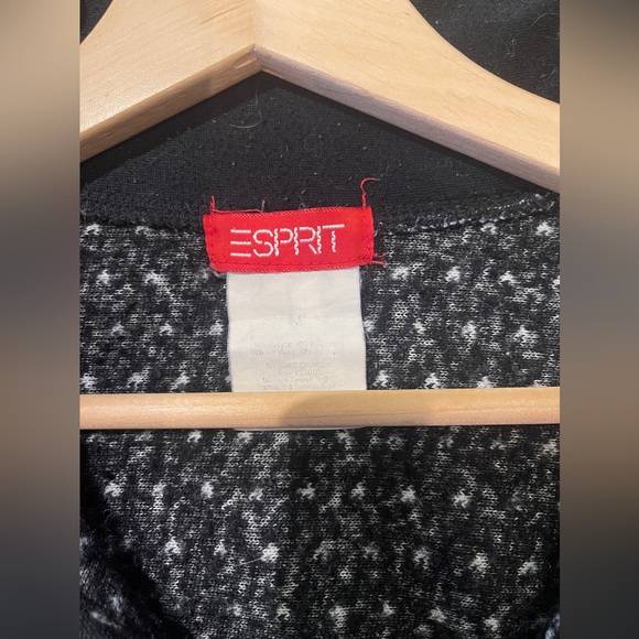 Esprit Black and White Knit Sweater with Textured Pattern - Picture 6 of 6